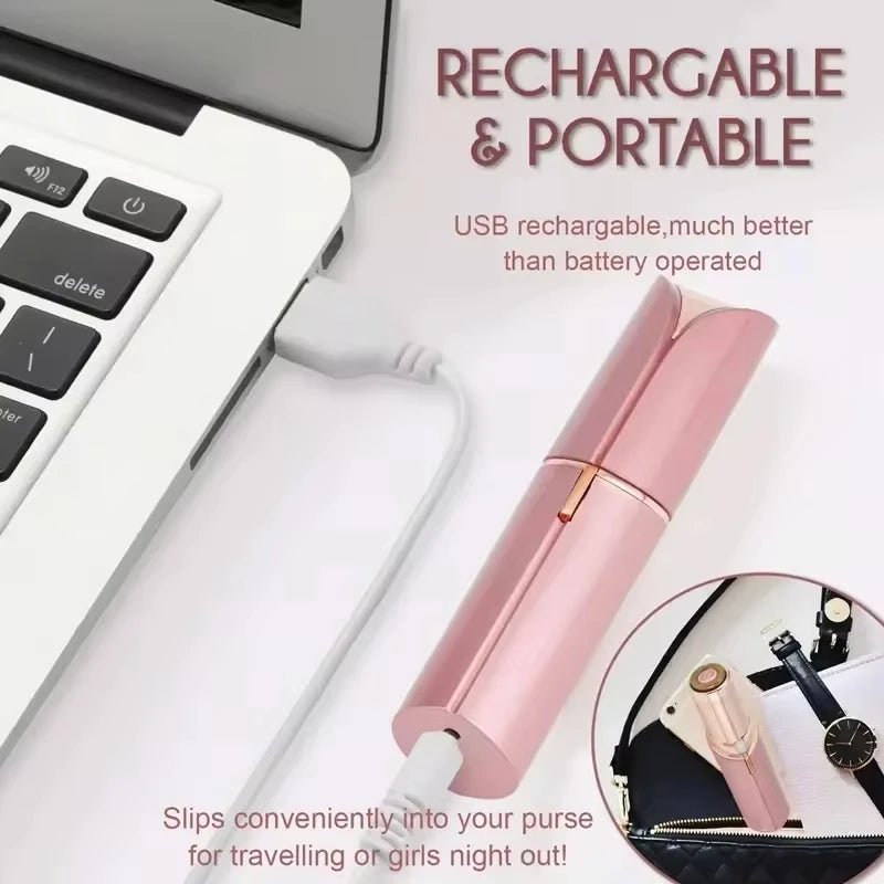 Portable Lipstick Shaped Women Electric Epilator Eyebrow