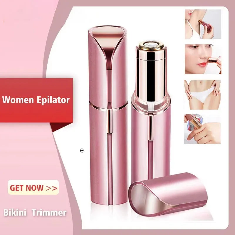 Portable Lipstick Shaped Women Electric Epilator Eyebrow