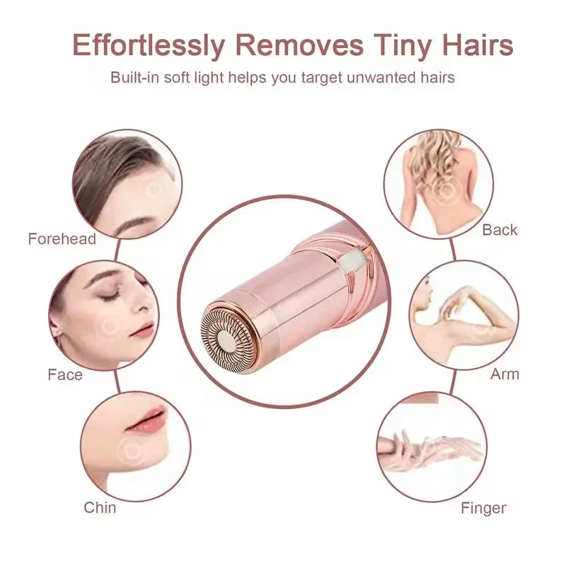 Portable Lipstick Shaped Women Electric Epilator Eyebrow