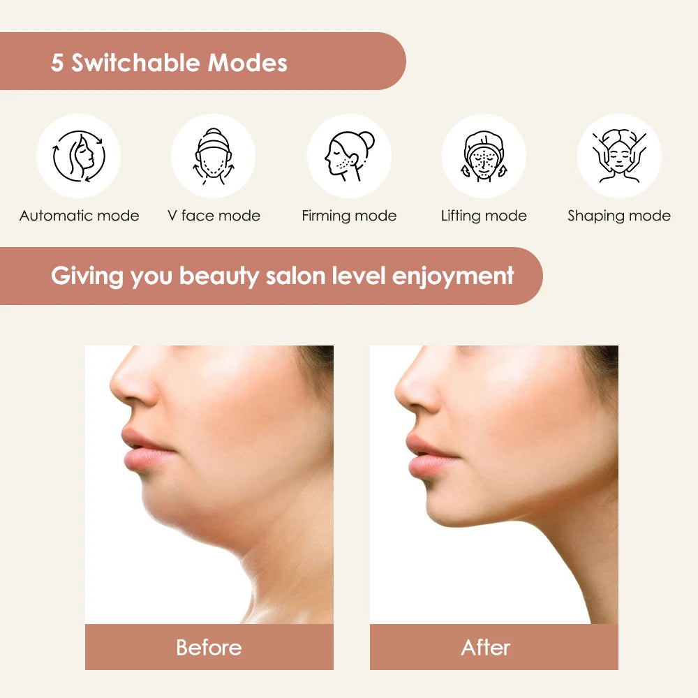 V Face Facial Massager, Intelligent Beauty Household Facial Massager, V-shaped Facial Lifting Firming Belt, Double Chin Reducer